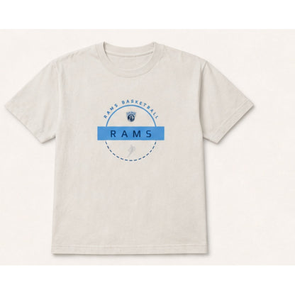 Rams Circle Logo tshirt in ivory