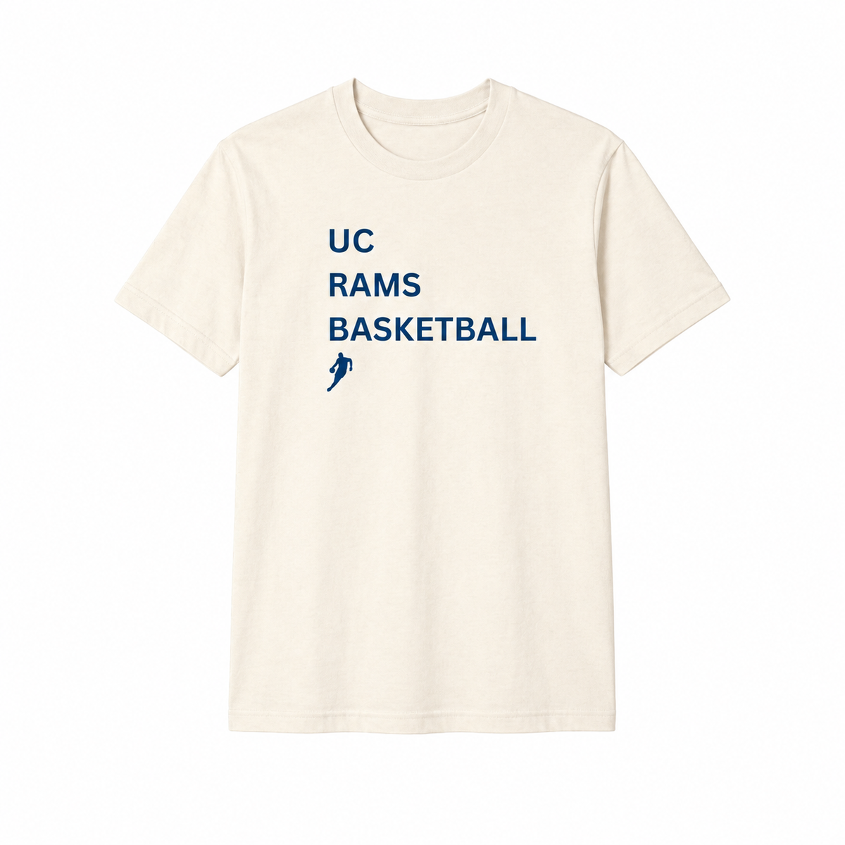 Rams Type Ivory shirt with centered front print